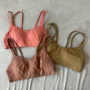 Lot of 3 Lululemon Like A Cloud Bras sz 4 B/C brier rose smokey topaz artifact